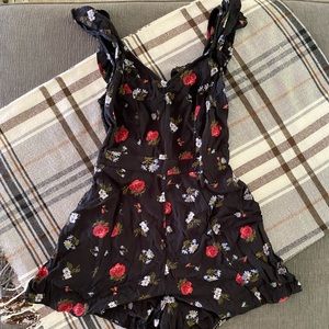 American Eagle Floral Romper